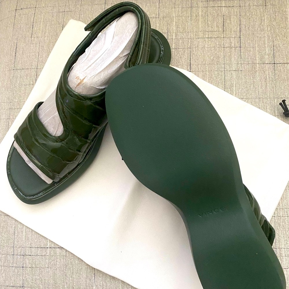 Vince Dark Green Women's Sandals - Picture 3 of 13